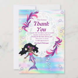 Sjöjungfruarna Magic Rainbow Baby Tack för ditt ko Kort