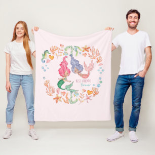 Sjöjungfruarnas bästa vänner för BFF-Personlig Fleecefilt