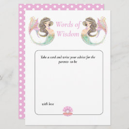 Sjöjungfrubabyshower under havets visdom inbjudningar