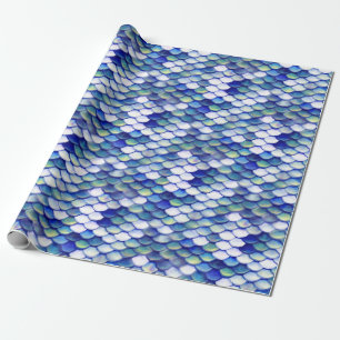 Sjöjungfrublått flår mönster presentpapper