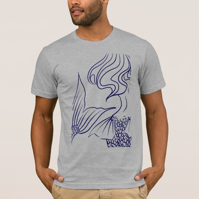 Sjöjungfrublått T-shirt (Framsida)
