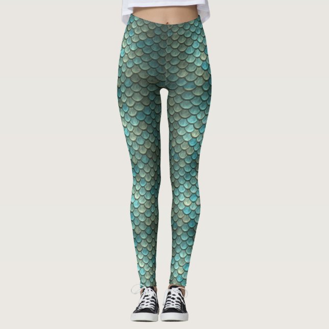 Sjöjungfrudamasker Leggings (Framsida)
