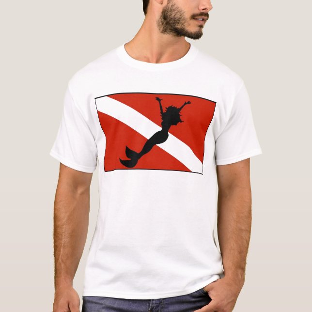 Sjöjungfrudykareflagga Tee Shirt (Framsida)