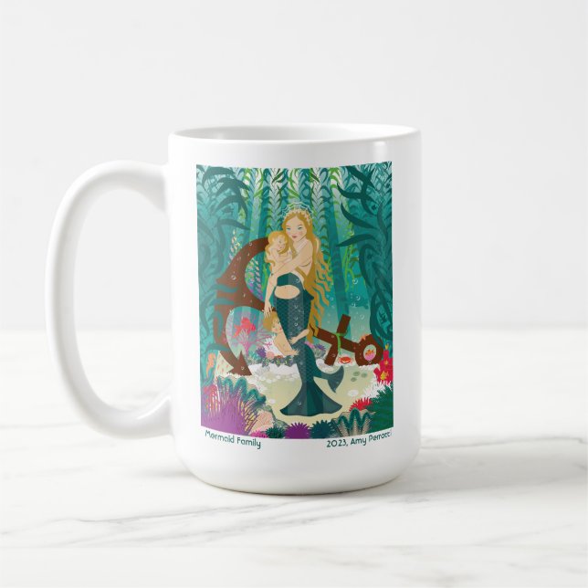 Sjöjungfrufamiljen (mörka blondiner) Mugg (Vänster)