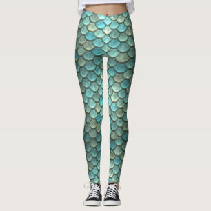 Sjöjungfrufjälldamasker Leggings