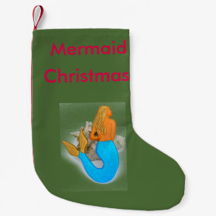 sjöjungfrujul liten julstrumpa
