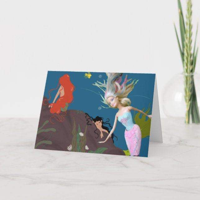 Sjöjungfrukort Tack Kort (Framsida)