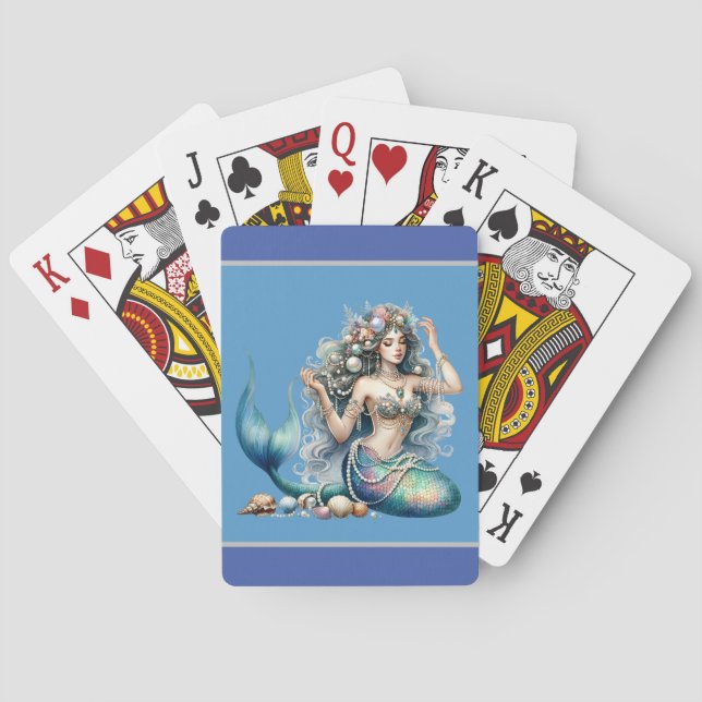 Sjöjungfrukortlek Casinokort (Baksidan)