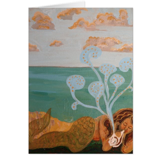 Sjöjungfrumusik Hälsningskort (Framsidan)