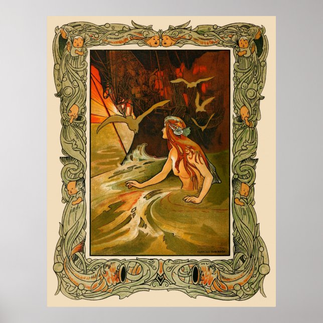 Sjöjungfrun av Charles Robinson Poster (Framsidan)