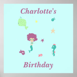 Sjöjungfrun av det akuta havets liv fiskar namn på poster