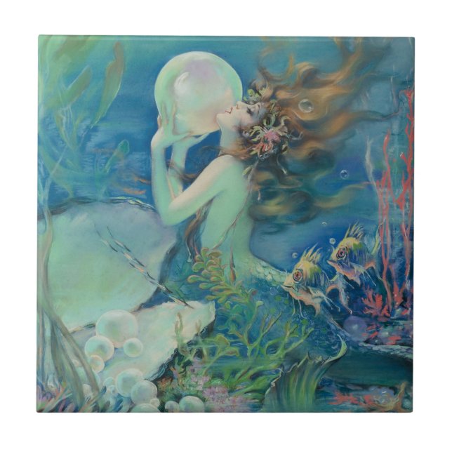 Sjöjungfrun av Henry Clive Kakelplatta (Framsidan)