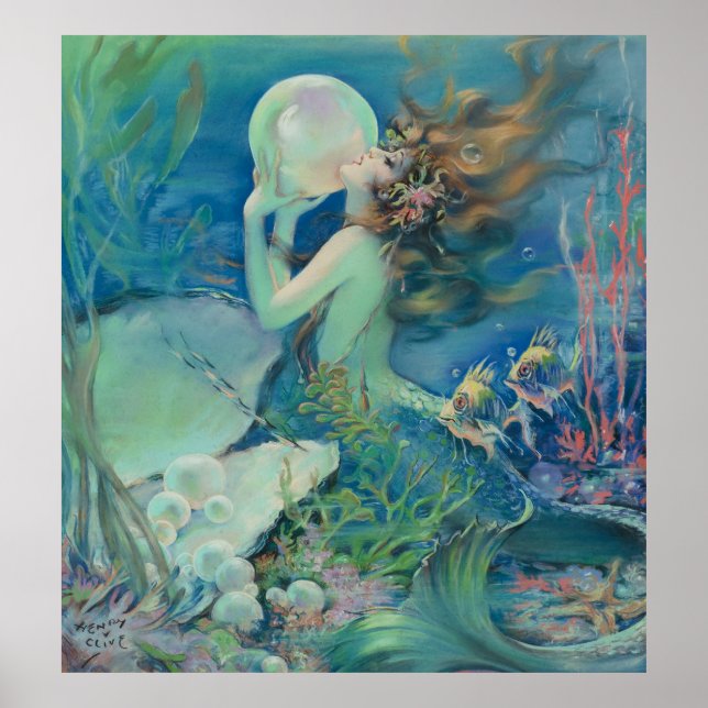 Sjöjungfrun av Henry Clive Poster (Framsidan)