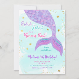 Sjöjungfrun Barnkalasinbjudan Under Havet Inbjudningar