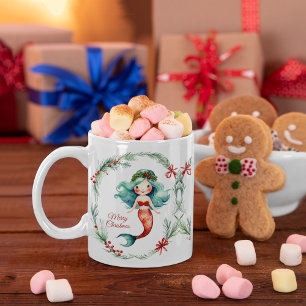 Sjöjungfrun Cute Jul Kaffemugg