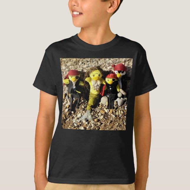 Sjöjungfrun Danni med Pirater T-Shirt (Framsida)