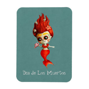 Sjöjungfrun Day of the dead Magnet