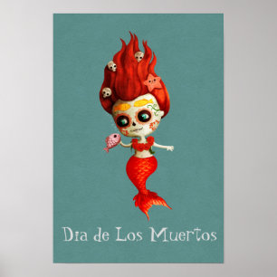 Sjöjungfrun Day of the dead Poster