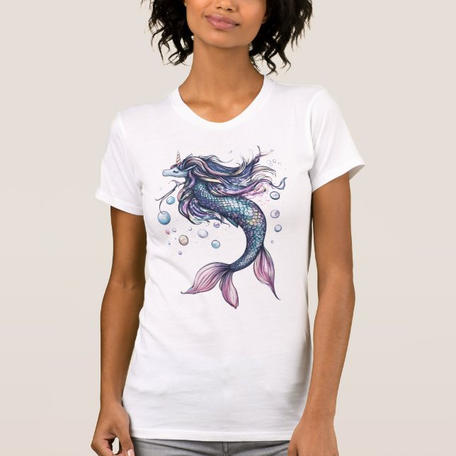 Sjöjungfrun Enhörning Hybrid (1) T Shirt (Framsida)