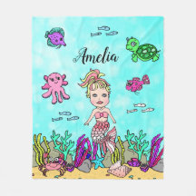 Sjöjungfrun för personlig under Sea Blanket