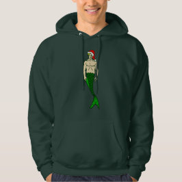 sjöjungfrun för tomten blonde merman christmas hoodie