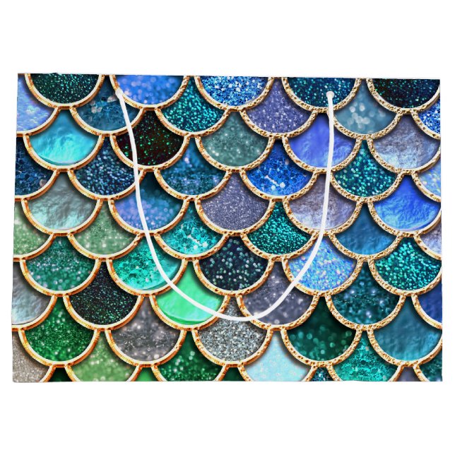 Sjöjungfrun Glitter i multifärgad, blå Gnistra (Baksidan)