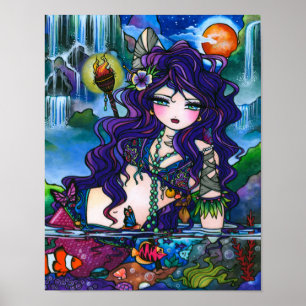 sjöjungfrun "Gömt Treasures" Gyspien Fairy Fantas Poster