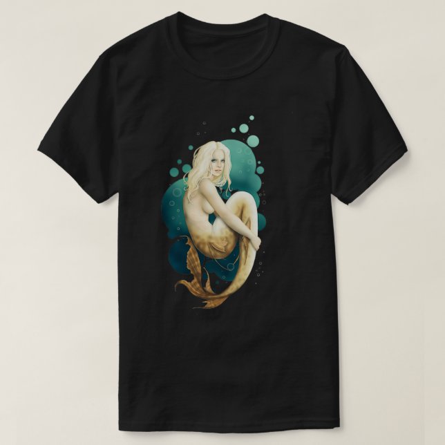 Sjöjungfrun Grönt i havet T Shirt (Design framsida)
