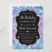 Sjöjungfrun Iridescent Silver skalas Ram födelseda