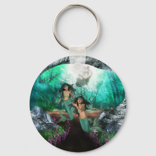 Sjöjungfrun kopplar samman Keychain Nyckelring