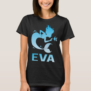Sjöjungfrun lycklig - Eva Namn T Shirt