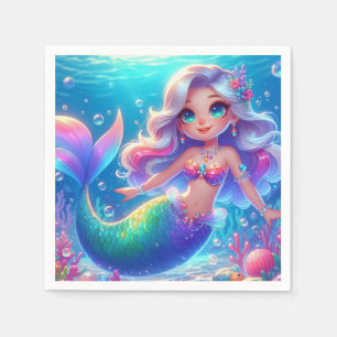 Sjöjungfrun Magic Undersea Princess Pappersservett