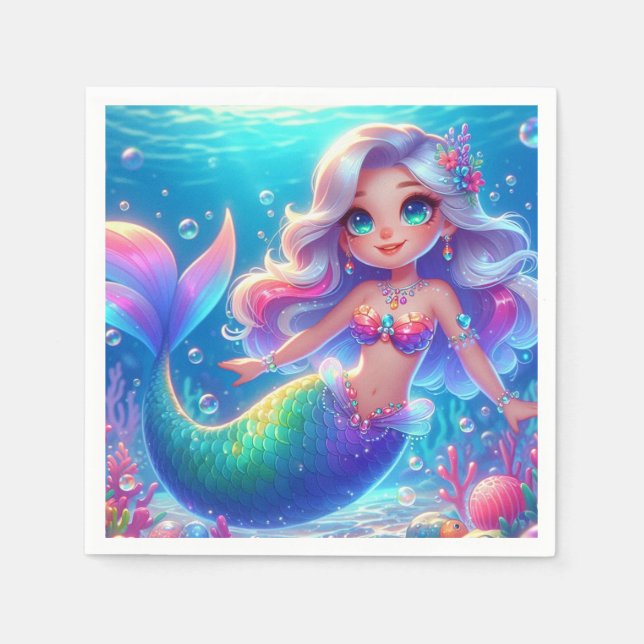 Sjöjungfrun Magic Undersea Princess Pappersservett (Framsidan)
