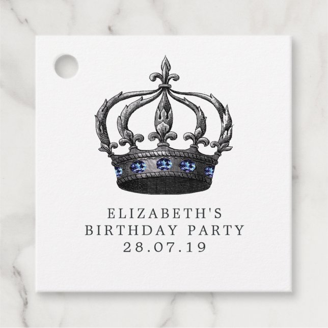 Sjöjungfrun Navy Blue och Silver Gåvor Etiketter (Framsida)