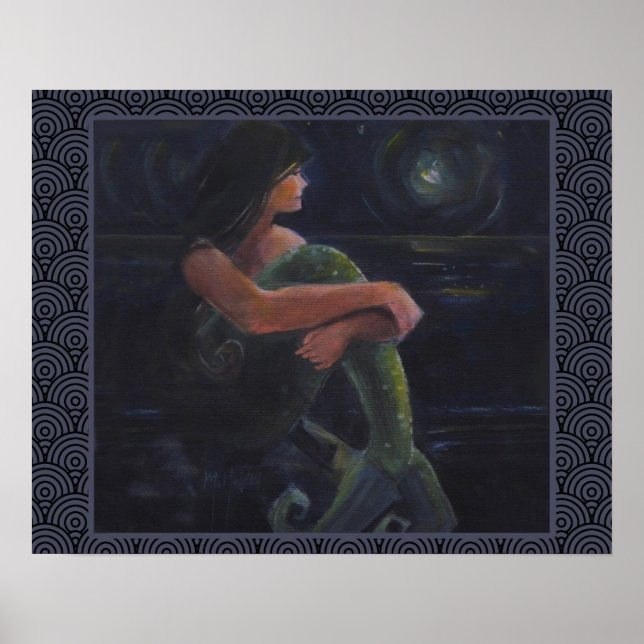 Sjöjungfrun och Måne Poster (Framsidan)