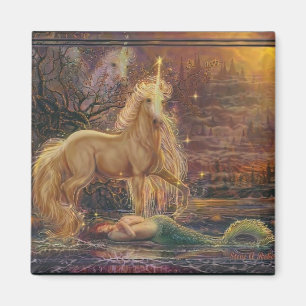 Sjöjungfrun och unicornen magnet