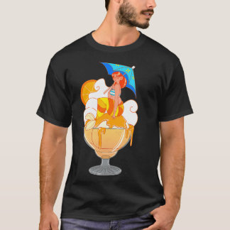 Sjöjungfrun orange Cream T Shirt
