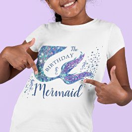 Sjöjungfrun på födelsedagen t shirt