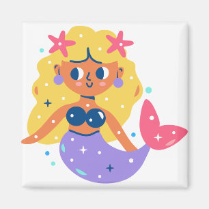 sjöjungfrun rosa Fins Magnet