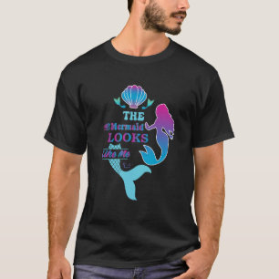 Sjöjungfrun ser ut som jag vackra, vackra tjejer K T Shirt