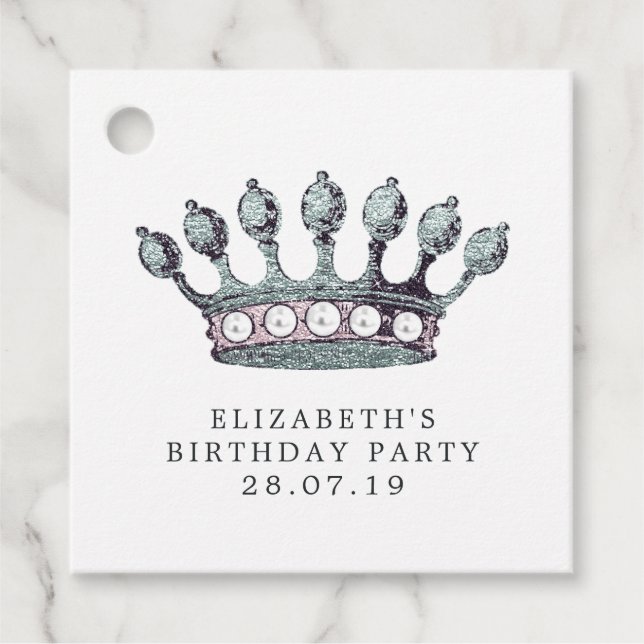 Sjöjungfrun silver gåvor etiketter (Framsida)