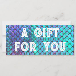 sjöjungfrun skalar en gåva till ditt kort