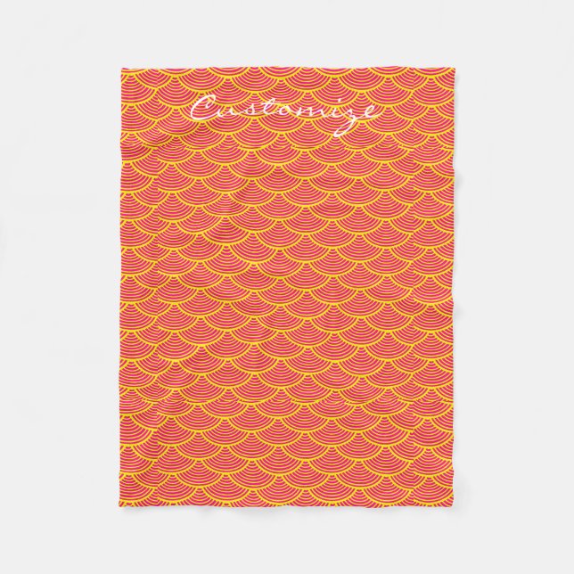 sjöjungfrun skalar Thunder_Cove red/orange Fleecefilt (Framsidan)