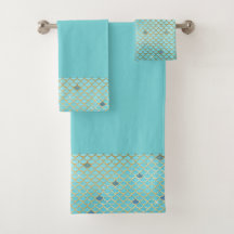 Sjöjungfrun skalförändrar bath Towel-uppsättning
