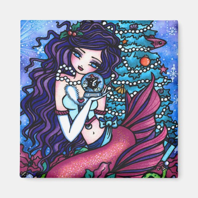 Sjöjungfrun Snö  Träd Art av Hannah Lynn Magnet (Framsidan)