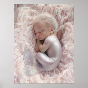 Sjöjungfrun Spipande Baby Poster