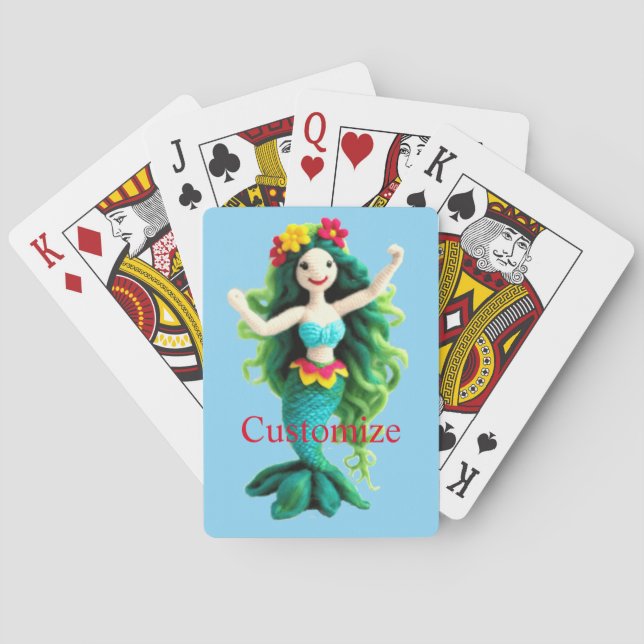 Sjöjungfrun Thunder_Cove med grönt Casinokort (Baksidan)