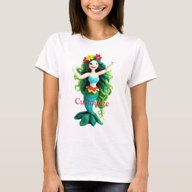 Sjöjungfrun Thunder_Cove med grönt T Shirt (Framsida)