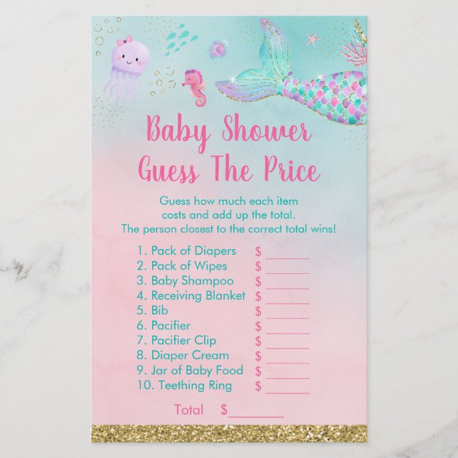 Sjöjungfrun under havet gissar det Prisa stötspele (Framsida)