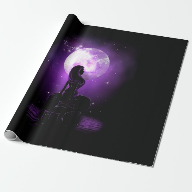 Sjöjungfrun under Måne Presentpapper (Utrullad)